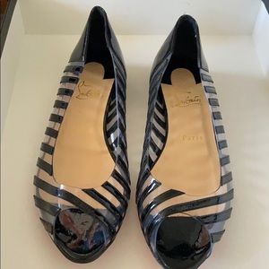 Christian Louboutin open toe flat casual sandal